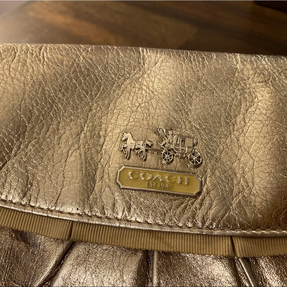 Gold Coach Wristlet/Clutch Bag